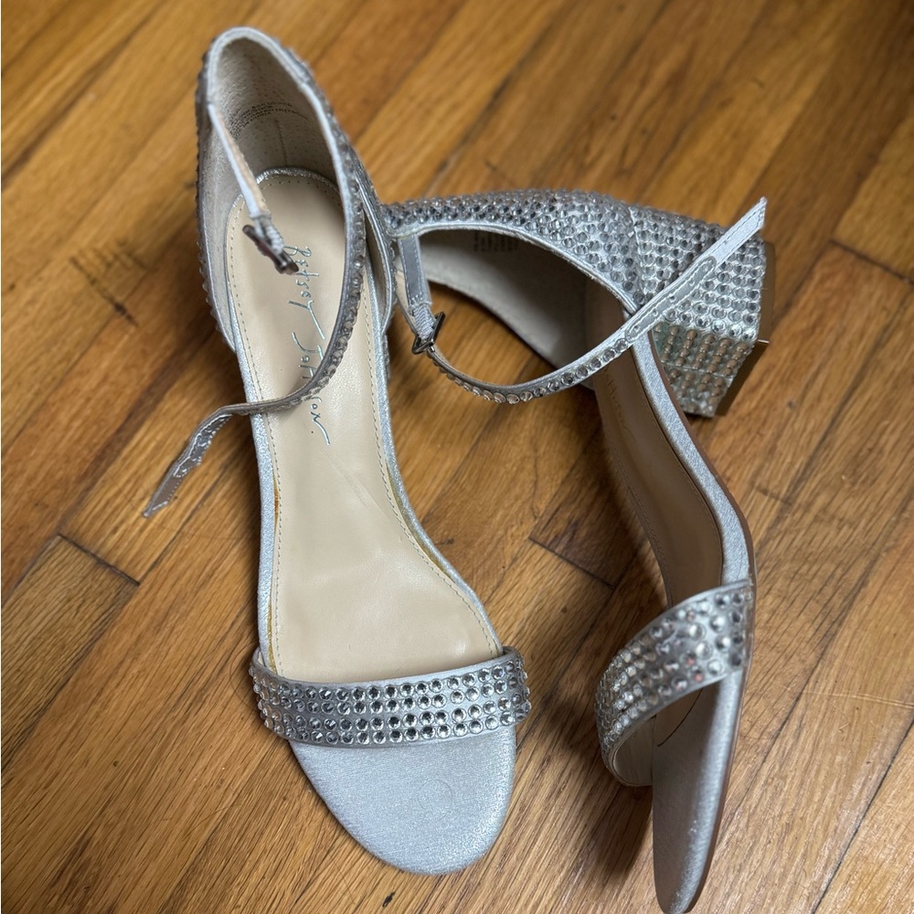 Betsey Johnson Silver Studded Heels